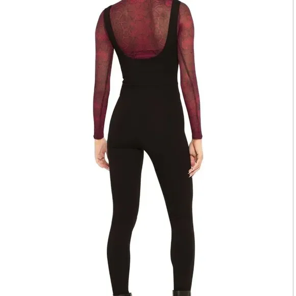 Blackmilk Lace Up Push It Underbust Corset Black Catsuit Jumpsuit Size XL - Picture 5 of 16